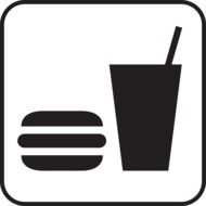 Black fast food icon