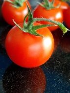 Red organic healthy tomatoes
