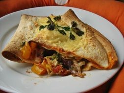 tortilla on a white plate