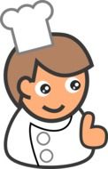 Chef in the kitchen clipart