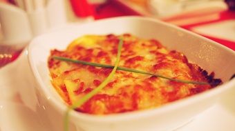 lasagna, traditional Italian food