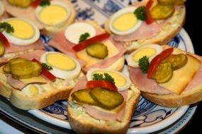 delicious sandwiches with pickles