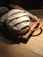 fresh bread on the table