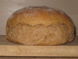 bread on a wooden board