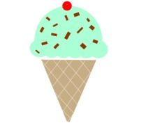 Mint ice cream clipart