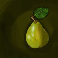 green pear painting