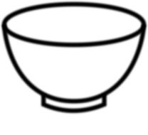 Empty soup black and white soup bowl clipart