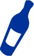 clipart of the blue wine bottle symbol