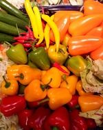 variety of paprika in the market