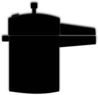 graphic image of a black pressure cooker