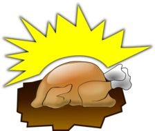 funny drawing of roast turkey