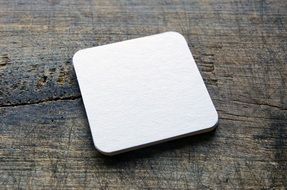 blank beer coaster on the table