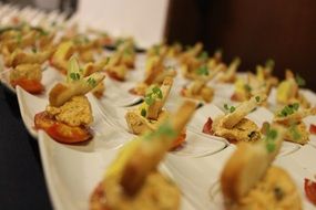 Close-up of restaurant snacks