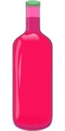 wine bottle pink drawing