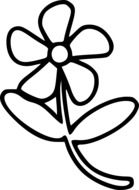 daisy silhouette drawing