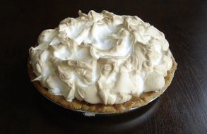 key lime pie, delicious cake decorated with meringue