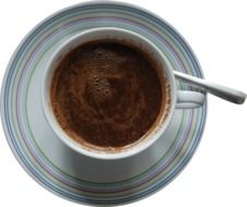 isolated cup of black tea