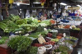 vegetable marketplace in Thailand'