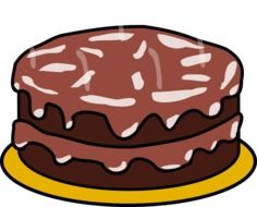 chocolate frosting cake dessert vector