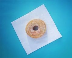 Sweet donut on the napkin