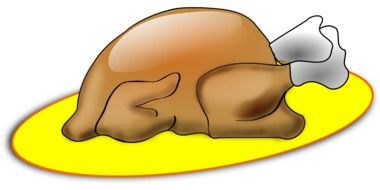 turkey roast broiler food yellow plate drawing