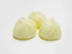 chinese dumplings on white