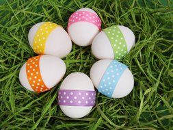 celebration colorful easter eggs