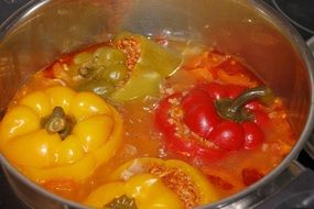 Picture of boiled stuffed peppers