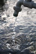 drops of water on the tap