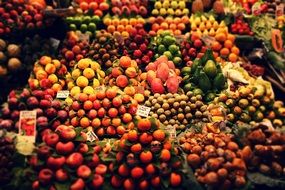 market with colorful fruits