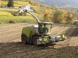 combine harvester late summer