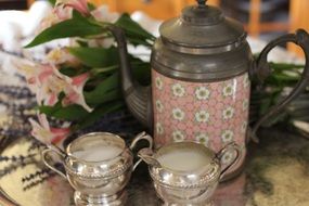 sugar and cream for a coffee