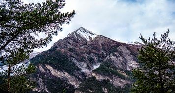 magnificent snow mountain top landscape