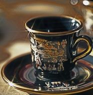porcelain coffee cup and saucer