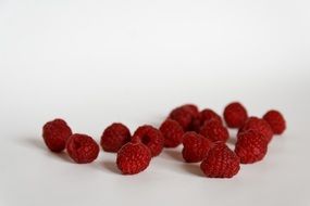 berries of red raspberries