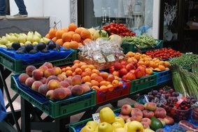 fruits on market stall, italy