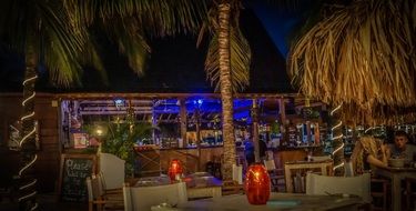 cocktail bar in curacao at night