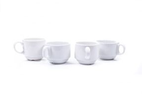 mug cup white porcelain front