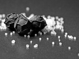 Black and white photo of the laurels and salt