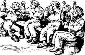 Ä°llustration of drunk sailors