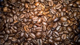 roasted coffee beans, background