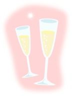 champagne glass drawing