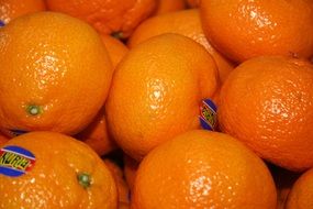 tangerines with stickers