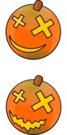 pumpkin face smiling as an illustration