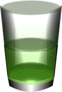 green glass with water