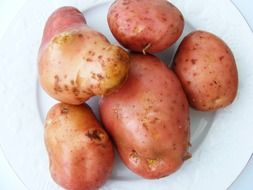 washed potatoes