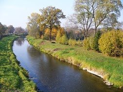 The river among the green shores, poland