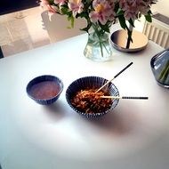 noodles with chinese chopsticks
