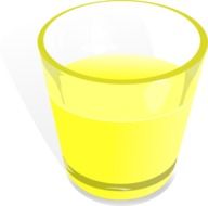 graphic image of a yellow glass with a drink