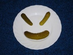 Cucumbers on the plate